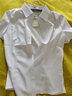 瑧鸟夏季修身短袖女白衬衫大学生面试通勤职业正装衬衣688 白色 S 实拍图