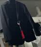 红蜻蜓【顺丰-次日达可选]西服套装男士修身商务正装职业装上班西装婚礼 黑色 2XL 【西服+西裤】+赠皮带 实拍图