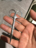 冰禹 BY-103  实验用剪刀 不锈钢实验室剪 手术剪刀 直尖 弯尖 眼科直尖10cm 不锈钢 实拍图