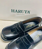 HARUTA日本进口学院风牛皮乐福鞋4900真皮款厚底粗跟390平底鞋学生单鞋 黑色（偏大半码） 35 实拍图