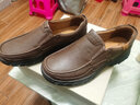 骆驼动感男鞋秋季新款鞋子低帮休闲鞋男士皮鞋真皮户外鞋男套脚一脚蹬鞋 棕色 43 实拍图