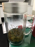 富光玻璃杯双层办公大容量带把手水杯带盖有滤网玻璃茶杯子水杯 700B-520ml银色盖 520ml 实拍图