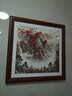 梓朗客厅挂画办公室装饰画正方形山水字画玄关壁画泰山日出靠山图墙画 G款-鸿运当头 60*60CM 加厚柚木色实木框 实拍图