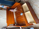 呈美轩实木沙发床两用可折叠客厅小户型多功能推拉坐卧双人沙发 棕色 拉开150*200（送6件套） 实拍图