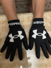 安德玛（Under Armour）全指运动手套 健身手套男女骑行护具 防滑加厚加绒护手掌 黑色M码 实拍图