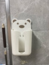 云穗纸巾盒壁挂式免打孔洗脸巾收纳盒家用卫生间抽纸盒厨房客厅置物架 白棕小熊【两个装】 实拍图