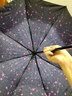 创意三折晴雨两用雨伞女  学生男士潮流小黑胶防晒遮阳伞 小清新户外便携折叠太阳伞 久合版-星空 实拍图