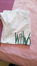 衣领飘飘短袖T恤女装显瘦上衣夏装女士衣服字母印花体恤棉情侣 白色 M偏大(110-130斤)  实拍图