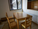 南之安 (顺丰速发)餐桌实木餐桌椅组合6人长方形小户型简约橡胶木长方桌 原木色 1.45m 一桌4椅全实木 实拍图