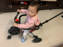 纳豆儿童三轮车脚踏车手推车婴儿溜娃神器宝宝遛娃儿童车1-2-3-5岁 中国红-护栏升级款【含护栏】 实拍图