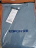 罗蒙（ROMON）两件装男士纯棉短袖t恤夏季圆领白体恤T纯色上衣服打底衫男装 【黑色+雾霾蓝】 XL XL/180(推荐体重140-155斤） 实拍图