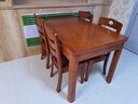 南之安 (顺丰速发)餐桌全实木餐桌椅组合6人长方小户型简约橡胶木长方桌 海棠色 1.3m *0.8 一桌4椅全实木 实拍图