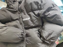 蒂卡登棉服男冬季潮牌港风棉衣韩版潮流宽松加绒加厚羽面包绒服棉袄外套 连帽（黑色） L 建议(90斤-110斤） 实拍图