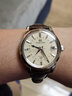 冠蓝狮（Grand Seiko）  冠蓝狮gs机械复古奶油面系列鳄鱼皮表带正装大三针男表 现货SBGM221G 实拍图