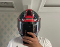 Tanked Racing坦克摩托车头盔T127全盔国潮安全帽3C机车双镜片电动车防风男女 荧光鲜红-招财猫 XXXL（适合头围60-61cm） 实拍图