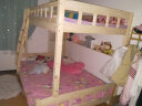 金柏栎儿童床 高低床上下床实木高架床多功能床可拆分体床双层床双人床 上115下135长200带书架 实拍图