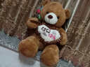 璇卉熊毛绒玩具泰迪熊公仔布娃娃玩偶抱抱熊大号睡觉抱枕送女友情人节礼 抱心熊咖啡色 生日快乐 1米 实拍图