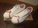人本1986旗舰经典系列帆布鞋官方人字头舒适女鞋休闲鞋潮ins 白红 女38 实拍图
