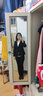 古缇琪小西装女职业装女装套装长袖修身西装外套女春秋商务正装工作制服 两扣黑西服+裤+白衬衫 XL 实拍图