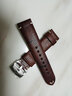 老皮匠真皮手表带配件 适用帝舵精工汉密尔顿表带小牛皮男女表链 复古风牛皮表带配件 22mm 棕色-钢色扣 22mm 实拍图