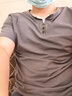 貉牌男装短袖t恤男新款圆领纯色打底衫棉半袖白体恤衫透气上衣服夏装 深灰色 L 实拍图