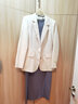 ROEYSHOUSE罗衣知性纯色OL西装外套女装秋装新款修身职业西服01687 米白色 L 实拍图