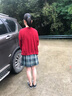 艾诺黛百褶裙学院风半裙女学生套装制服甜妹穿搭毕业jk 苋红+领结+衬衫 S 实拍图