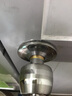 固特不锈钢球形锁室内门锁房门卫生间把手老式球锁圆形锁具 拉丝中心距60=锁舌50（短舌） 实拍图