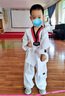 Orange cat跆拳道服儿童成人通用男女款纯棉柔道服练功比赛服武术训练服 白色长袖款 130尺码【身高123-133推荐】 实拍图