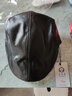 圣咯坷男士皮帽牛皮皮质帽子春秋冬季休闲贝雷帽中老年人时尚老头鸭舌帽 鸭舌帽  黑色 （不带护耳） M 尺码可调节(56-58c) 实拍图