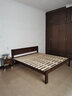 子航（ZH）床实木床橡胶木双人床1.8米x2米卧室家用单人床1.5米x2米主卧大床 胡桃色床+床头柜*1 1800mm*2000mm 实拍图