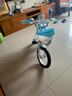 阿米达儿童自行车2岁3岁4岁5岁6岁小孩子男女宝宝折叠童车单车脚踏车 顶配蓝色卡通折叠悍马轮加礼包 14寸 实拍图