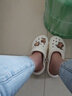 细细条 软萌可爱小熊洞洞鞋女夏学生外穿防滑防臭eva凉拖鞋护士鞋 奶油白 36-37 实拍图