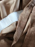 伊帘坊窗帘成品加密加厚仿亚麻棉麻纯色卧室客厅定制遮光窗帘布窗纱拼接窗帘 浅棕色 2.5米宽*2.7米高挂钩式可改高度 实拍图