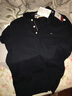 TOMMY JEANS男装珠地棉网眼刺绣商务通勤翻领修身短袖POLO衫 黑色078 S (推荐：120-130斤) 实拍图