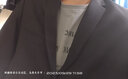 花花公子西服男休闲西装男士西服套装外套伴郎新郎商务休闲正装衣服三件套 二扣黑色西服+西裤 4XL 实拍图