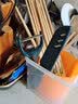小天籁 水果刀不锈钢厨具瓜果刀切水果瓜刨厨房用品小工具 墨绿色水果刀+削皮刀 实拍图