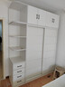 伊意【可定制】伊意衣柜实木质推拉门卧室移门大衣橱简易家用储物柜子 天使白 140长主柜带顶柜带角柜 实拍图
