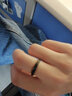 圣雅罗925银戒指情侣对戒一对活口男女款时尚首饰生日礼物送女友 朝暮对戒  男黑女银 一对价 实拍图