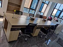 众慨办公桌椅组合职员桌办公室简约现代工业风工位卡座员工屏风办工桌 原木色双人位（含柜不含椅） 实拍图