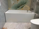 艾吉诺 独立式家用浴缸 小户型保温欧式方形薄边浴缸 成人情侣浴缸ins风 白色独立式空缸 约1.7x0.75x0.58米双靠枕 晒单实拍图
