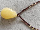 欧采妮（OUCERNY）蜜蜡吊坠天然琥珀原石满蜜鸡油黄水滴项坠挂坠男女士款俄料19-20g 实拍图