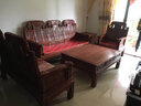 梨舍 红木家具非洲花梨（学名：刺猬紫檀）沙发 实木沙发 如意象头沙发 中式客厅家具 象头沙发113六件套(带坐垫) 实拍图
