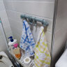 创意6连无痕挂钩 厨房浴室吸壁式塑料六排钩卫生间门后黏钩 蓝色 实拍图