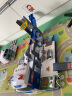 贝比童话 玩具音乐变形轨道车消防车工程车模型六一儿童节生日礼物+6合金小汽车+11件路标大号玩具套装/蓝色警车 实拍图