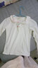 多妙屋女童长袖T恤秋装2025新款儿童纯棉打底衫春秋大童洋气娃娃领上衣 棒棒糖款白色 81691 130 cm 实拍图