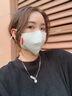 越布悠kn95口罩防晒夏季透气3d立体纯棉防过敏可水洗 白色3只 实拍图