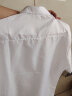 卡度顿夏季短袖衬衫男韩版修身大码青少年商务休闲白衬衣职业装工作服 白色 XL 实拍图