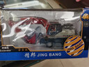 JING BANG1:50合金挖掘机模型搅拌车工程铲车压路机自卸卡车仿真儿童玩具车 轮式挖掘机-红色85002 实拍图