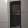 百字不锈钢壁龛卫生间置物架可定制浴室嵌入式电视收纳柜枪灰双层 晒单实拍图